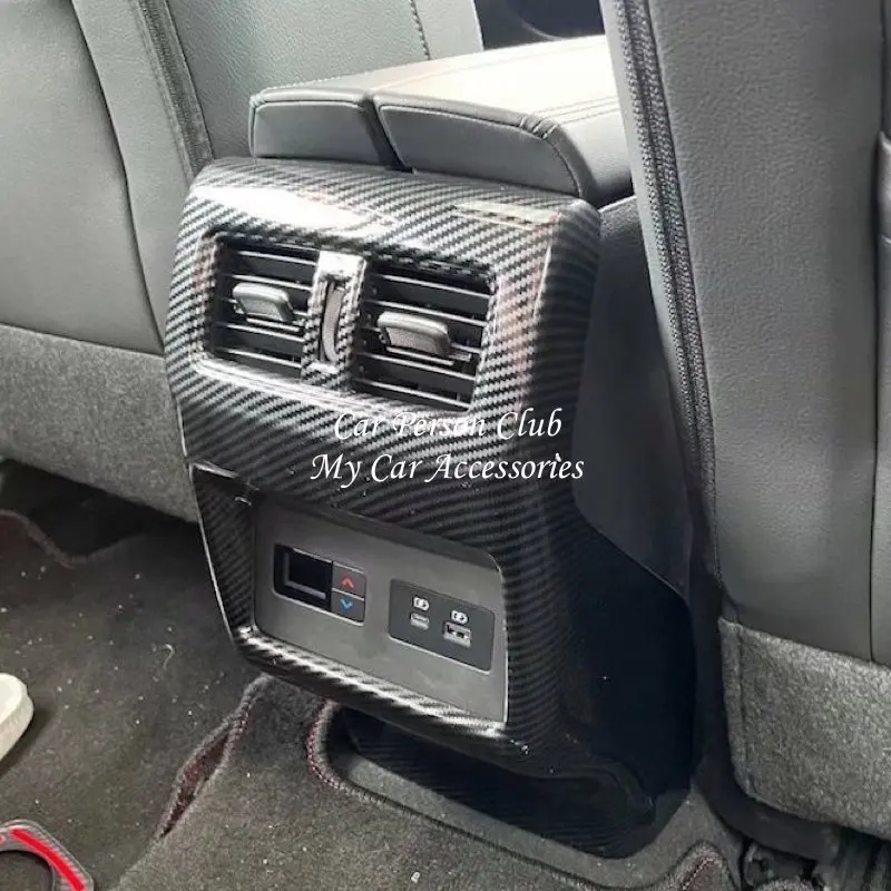 For Nissan X-Trail XTRAIL Rogue T33 2021 2022 Rear Air Condition Outlet Vent USB Frame Cover Trims Cover Car Interior Accessory