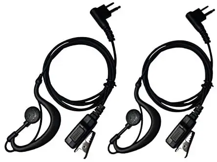 

Lot 2 x G-Shape Police Earpiece Headset Mic PTT Walkie Talkies for Motorola cls1110 1410 cp200 gp2000 CP040 CP140 2 Way Radio