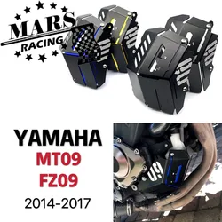 Motorcycle Radiator Water Cooling Tank Reservoir Bezel Side Protection Cover Guard For YAMAHA MT-09 FZ-09 MT09 FZ09 2014-2023