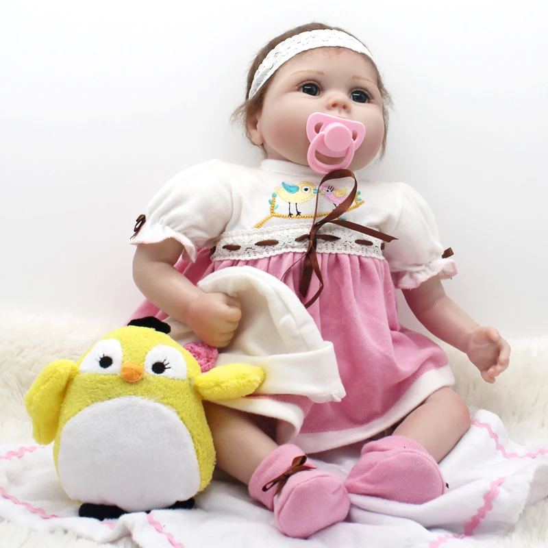 

Кукла реборн 18 дюймов 45 см, хлопковое тело с синими глазами, милая игрушка для девочки-младенца, детские куклы-реалистичные подарки, игрушки для игроков