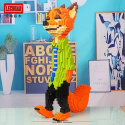 72cm Magic Building Blocks Disney Fox Big Model Assembled Connection Bricks Zootopia Nick Wilde Figures Toys For Christmas Gift