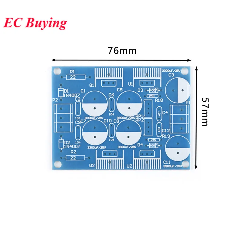 تيار مستمر 1.25-37 فولت LM317 LM337 قابل للتعديل تصفية وحدة امدادات الطاقة لتقوم بها بنفسك أطقم التيار المتناوب/تيار مستمر الجهد المنظم