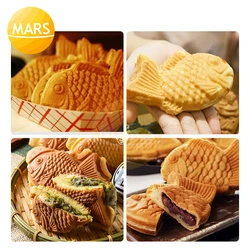 Commercial Fish Shapes Taiyaki Waffle Maker Japanese Taiyaki Fish Cake Mold Non Stick Waffle Pan Cake Machine Iron Plate