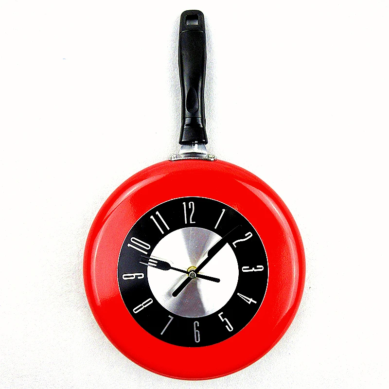 

Big Unique Kitchen Clock Wall 10 Inch Simple Hanging Pan Art Design Kitchen Wall Clocks Watch Creative Home Decoration horlorge