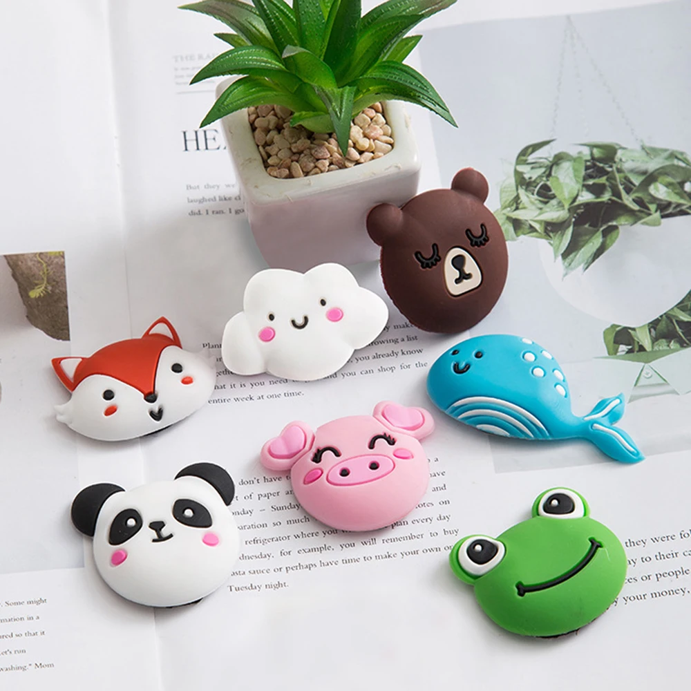 1 قطعة كرتون سيليكون مانع باب وسادة الاصطدام حامي الجدار زخرفية توقف الباب مقبض الحارس صدمات مضاد للانزلاق - 3