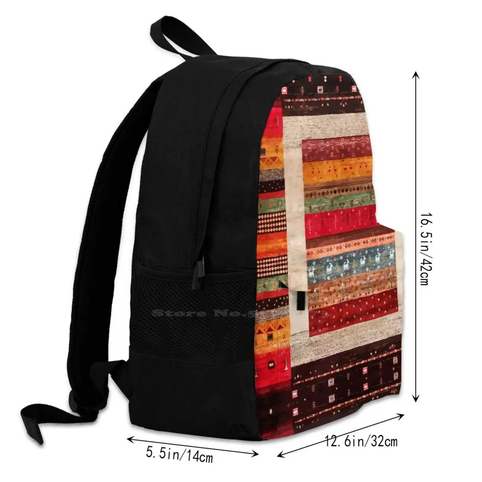 Beautiful Al Traditional Moroccan Style Artwork. Teen College Student Backpack Laptop Travel Bags Moroccan Ottoman Boho Hippie