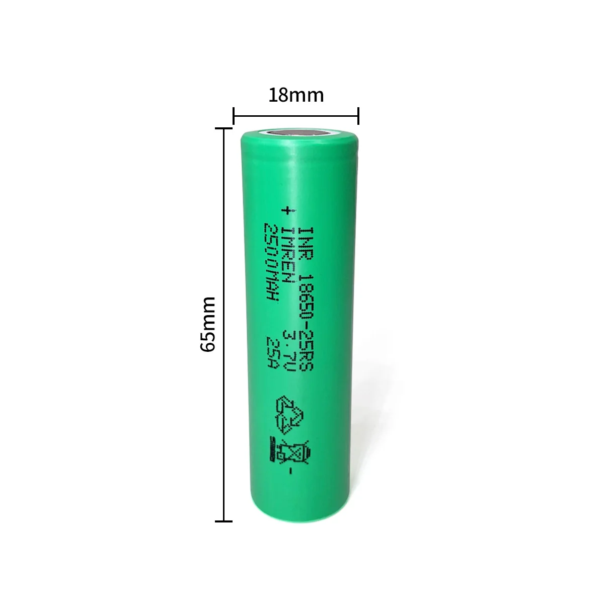 IMREN New Original 18650 3.7v 2500mAh Discharge 25A Rechargeable Battery Li-ion Battery for Flashlights Drone Headlamps RC Cars