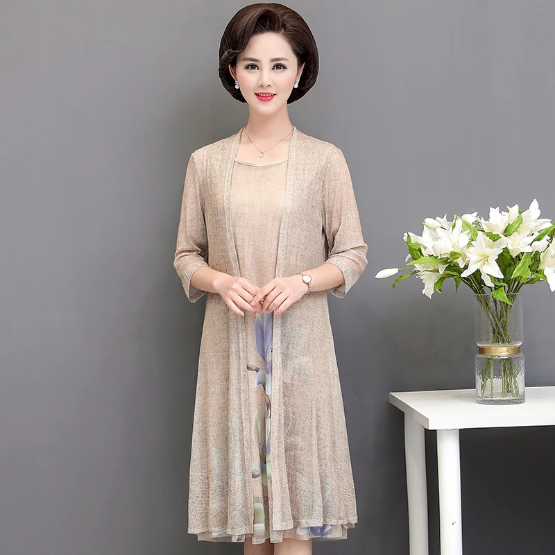 summer cotton linen 2 piece set dress cardigan women 3xl 4xl 5xl party midi dresses elegant vintage robe femme