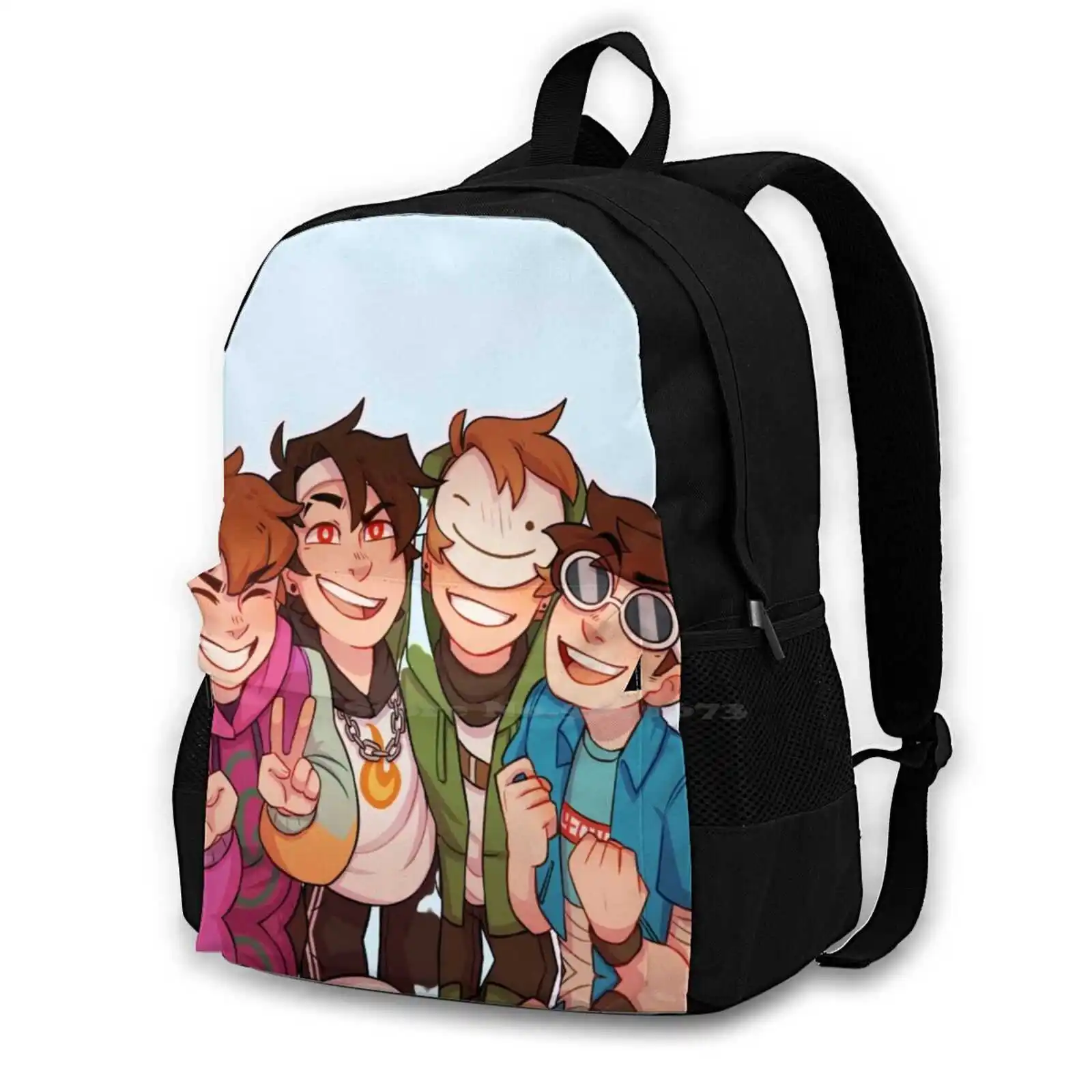 

Jacobs Mcyts Poggers Dream Team Simp 384D Print Design Backpack Student Bag Streamer Georgenotfound Sapnapmcyt Dream Smpsmp