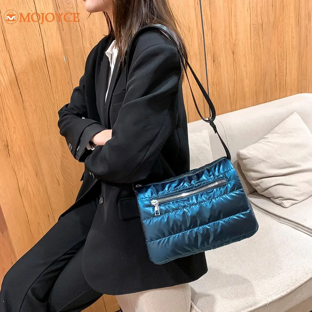 Fashion Padded Quilted Stripe Shoulder Bag Women Solid Color Crossbody Bags bolso mujer Luxury women brand handbags Shopping bag