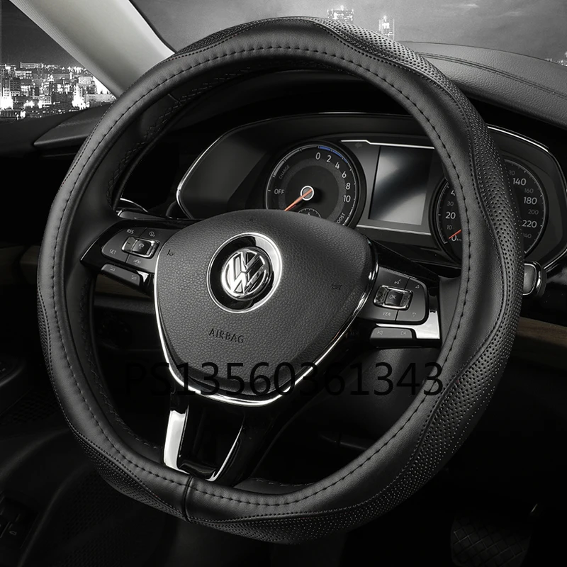 

For Volkswagen CC Passat Tiguan jetta Bora Tuyue steering wheel cover leather car handle cover leather