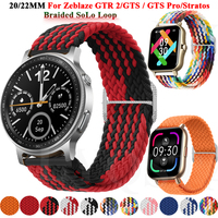 20 22mm Braided Band Strap For Zeblaze GTS2 GTS PRO Smart Watch Wristband Bracelet WristStrap Zeblaze NEO 3/Stratos/GTR 2 Correa