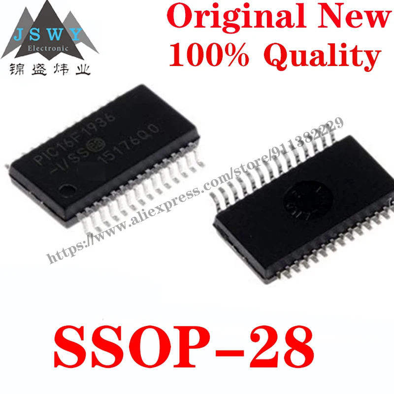 10~100 PCS PIC16F1936-I/SS SSOP28 Semiconductor 8-bit microcontroller -MCU IC Chip for module arduino Free Shipping 16F1936-I/SS