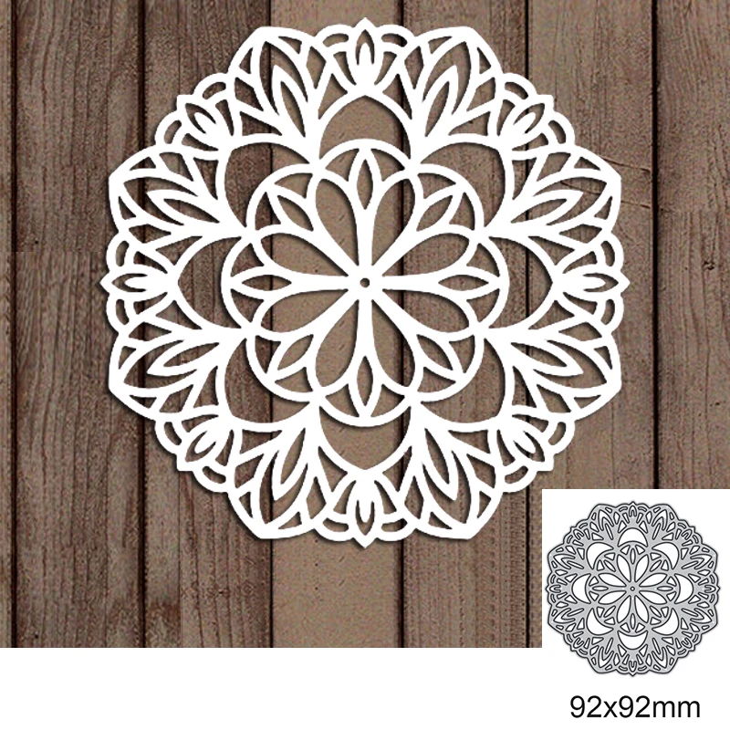 92*92mm Flower Metal Cutting Dies For DIY Scrapbook Cutting Die Paper Cards Embossed Decorative Craft Die Cut New