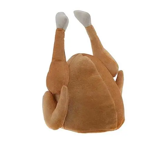 2022 ROASTED TURKEY HAT Thanksgiving Costume Roast Chicken Raw Poultry Bird Trot Chef