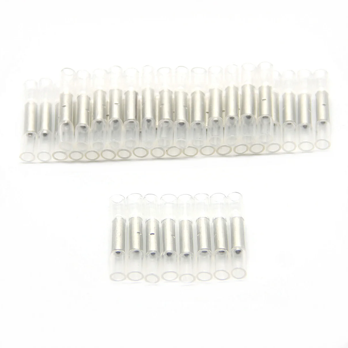 200PCS White Heat Shrink Terminal Insulated Butt Electrical Splice Wire Connectors Cable Crimp Terminal Connector 24-26AWG