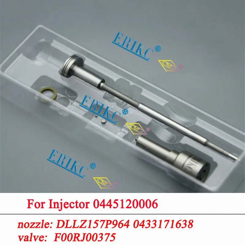 

0445120006 Common Rail Fuel Injector Overhaul Repair Kit Nozzle DLLZ157P964 0433171638 Valve F00RJ00375 for Bosch 6M70 ME355278