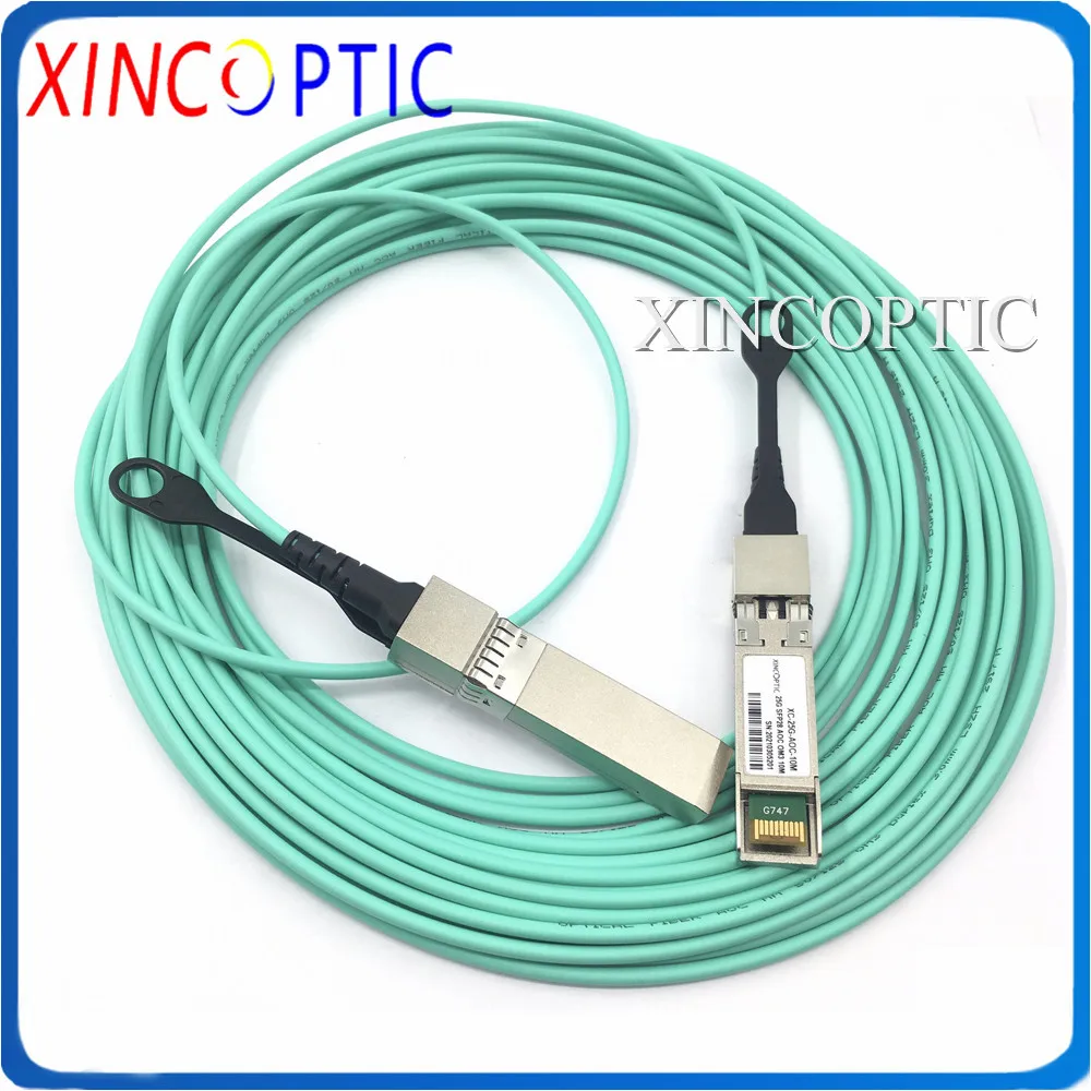 

2 шт. 25 Гбит/с SFP28 20 м OM3 AOC кабель, 25G SFP28 to SFP28 20 метров (49 футов) Индивидуальный активный оптический кабель