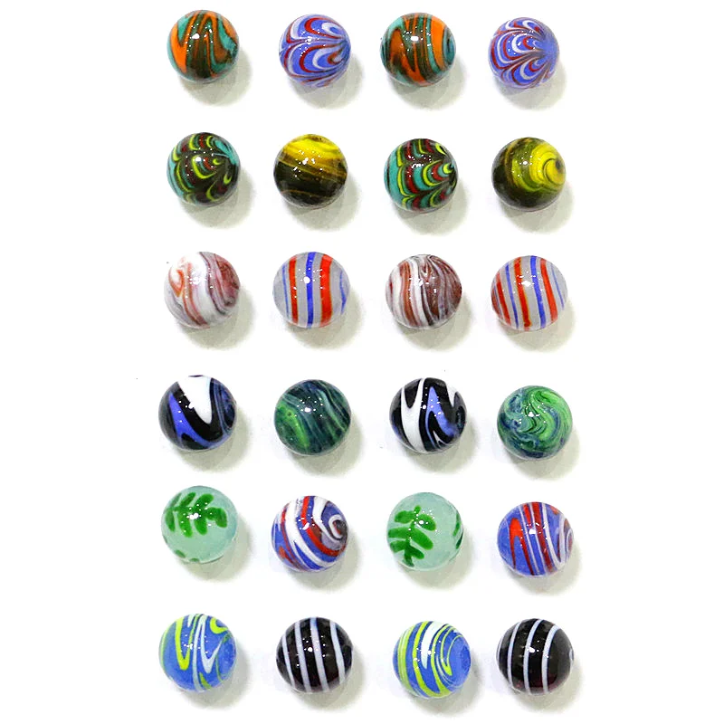 16MM Colorful Rare Handmade Murano Glass Marbles Balls Ornaments Home Vase Bonsai Decor Accessories Game Pinball Toys For Kids