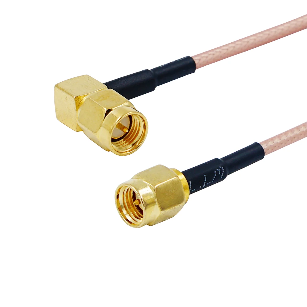 Cable SMA macho a SMA macho, Conector recto, RG316 RF Jumper pigtail macho a hembra, Coaxial RF de ángulo recto