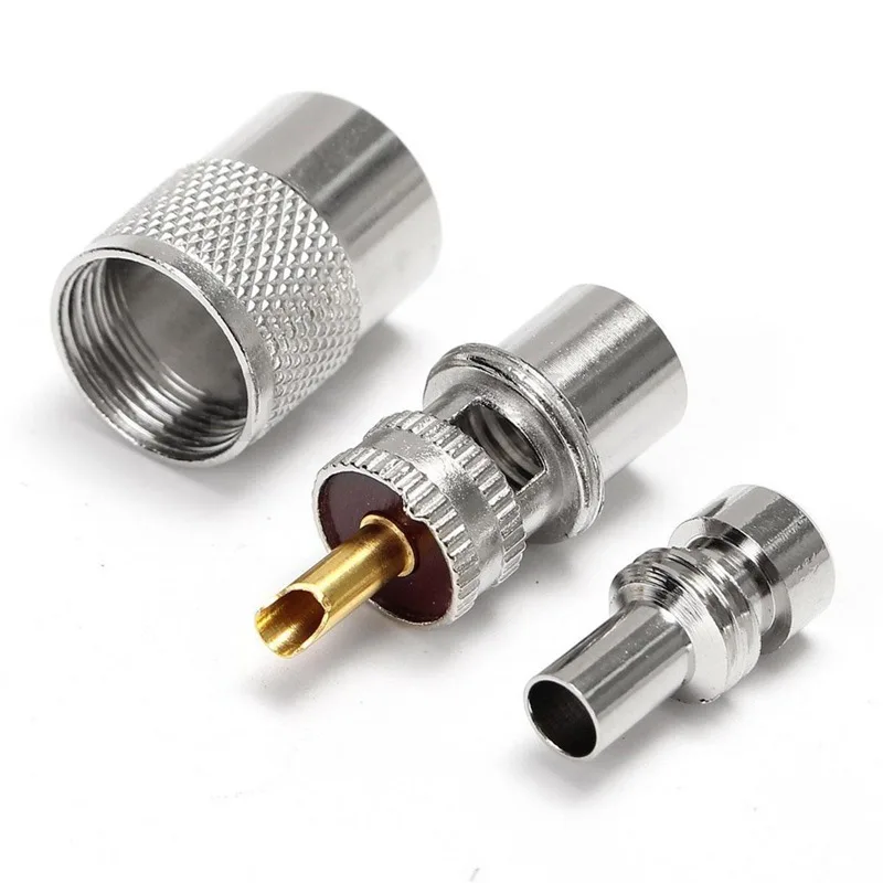 

1PCS PL259 Male Plugs Screwed Coupling Connector RF UHF Radio-Frequency Head Adaptor RG8U RG58 Cable Coupler Mechanical Fittings