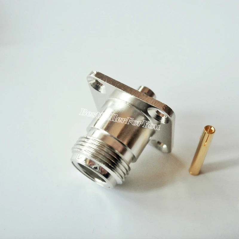 1Pcs N Solder Female 4 Hole Flange Mount Semi-rigid RG402 0.141\