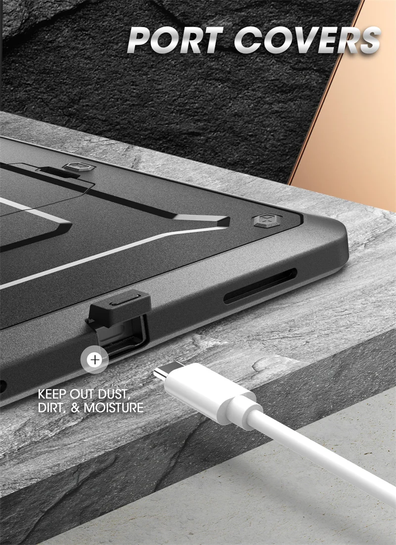 SUPCASE For iPad Pro 12.9 Case (2022/2021/2020) UB Pro Full-Body Rugged Kickstand Protective Case with Built-in Screen Protector