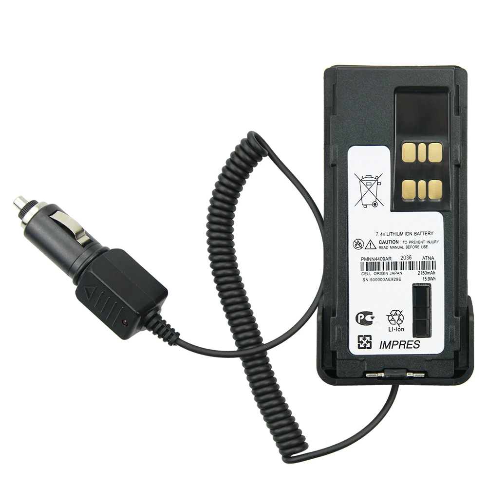 • Caricabatterie eliminatore batteria per Motorola XPR3300 XPR3500 XPR7350 XPR7380 XPR7550 XPR7580 caricatore per auto Radio bidirezionale