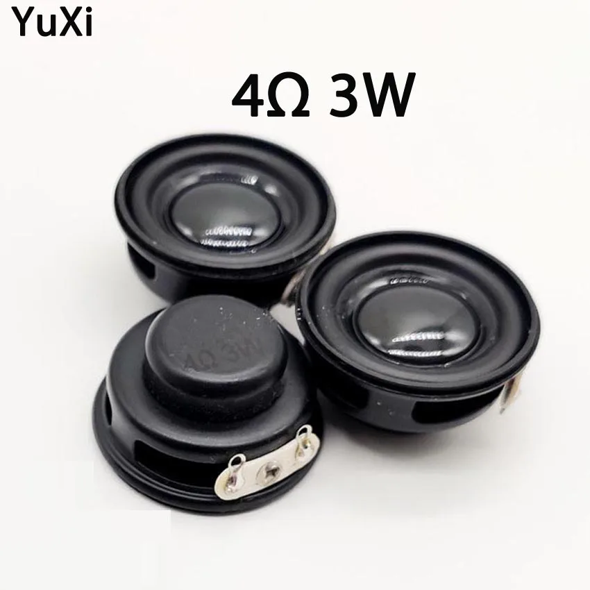 YuXi 1PC Speaker Horn 4R 3W Diameter 4CM Mini Amplifier Rubber Gasket Loudspeaker Speaker Mini Pot Bottom Speaker 31mm