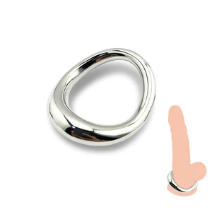 Stainless Steel Penis Diikat Kunci Cincin Ayam Tugas Berat Pria Bola Logam Skrotum Tandu Menunda Ejakulasi Mainan Seks BDSM Pria 8 cincin logam penis penjualan terbaik - №
