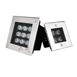 LED Outdoor Floor Light Underground Lights 1W 3W 4W 5W 6W  Waterproof IP67 Square Led Buried Lamps Garden Light AC85-265V DC12V