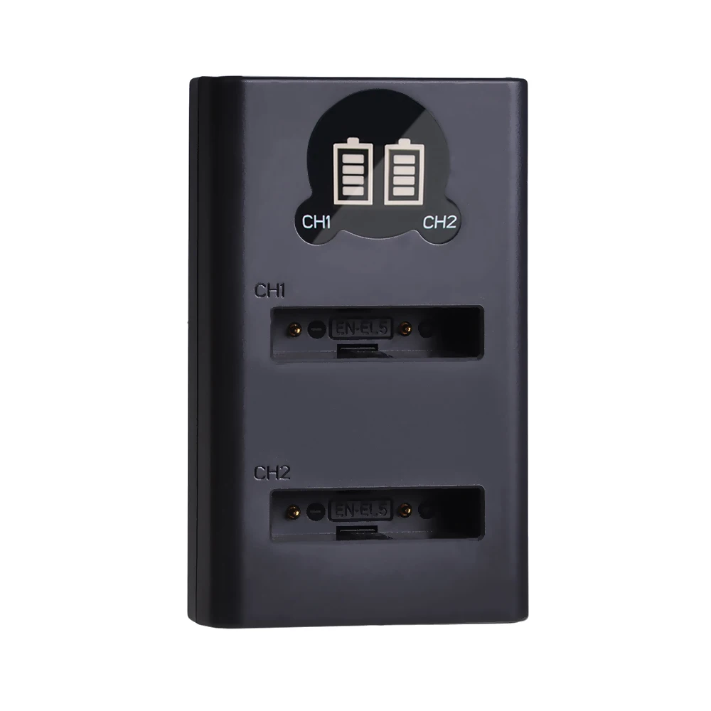 DuraPro EN-EL5 EN EL5 Battery 1200mAh+LED Dual Charger for Nikon Coolpix P530 P520 P510 P100 P3 P4 P500 P510 P5000 P5100 P6000