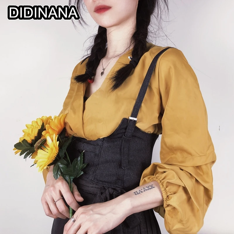 فاسق النساء الخصر ختم الدنيم الخصر حزام بوستير القمم بولي Leather جلدية Cummerbunds كول السيدات بنات أحزمة واسعة موضة مشد حزام #2