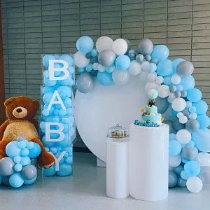 No big circle)Popular Baby Shower Party rental tables hot sale cake plinth table iron plinths for wedding party event qq104