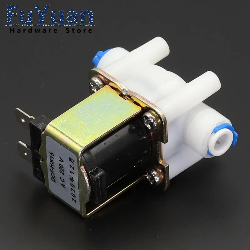 magnetic valve solenoid valve water purifier valve DC 12V 24V AC 220V N/C N/O quick push in connect 1/4