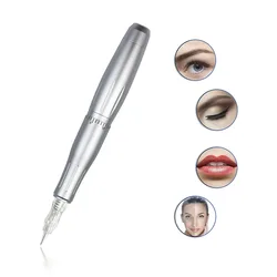 Biomaser Permanent Makeup Machine Eyebrow Carving Rotary Tattoo Pen Kit with 1rl Cartridges Needles 12V Strong Power