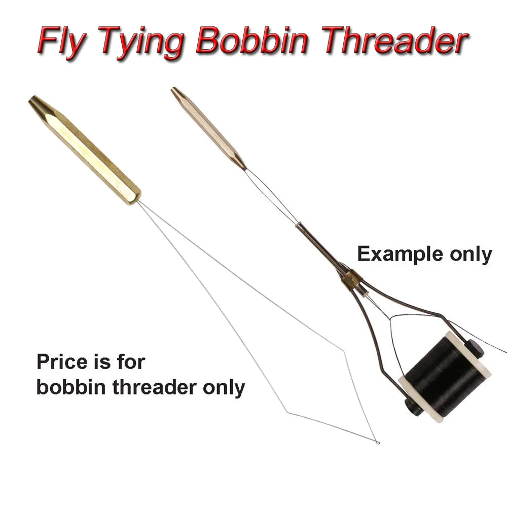 ICERIO 1PCS Fishing Fly Tying Bobbin Threader With Aluminum Alloy Handle or Brass Handle Fly Tying Assistant Tool