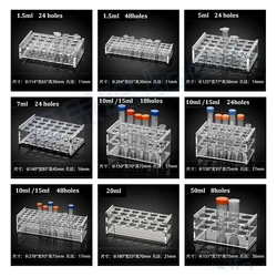 0.2ml/1.5ml/2ml/5ml organic glass centrifuge tube rack