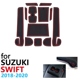 Anti-Slip Rubber Cup Cushion Door Groove Mat for Suzuki Swift 4 ZC33S 2018 2019 2020 Sport Dzire Car Accessories mat for phone