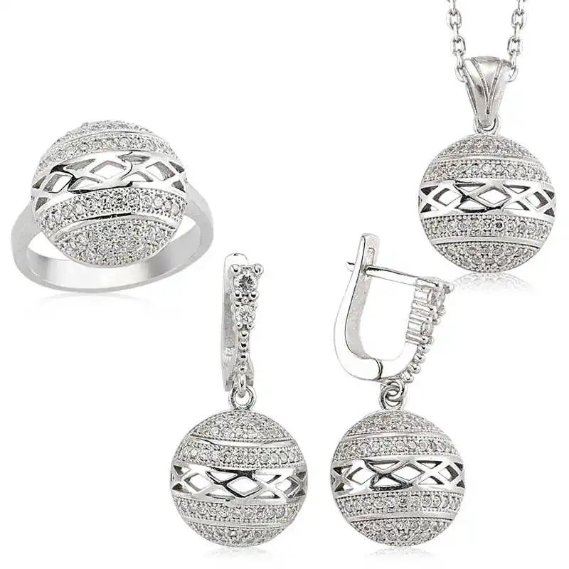 Silver Round Women 'S Set