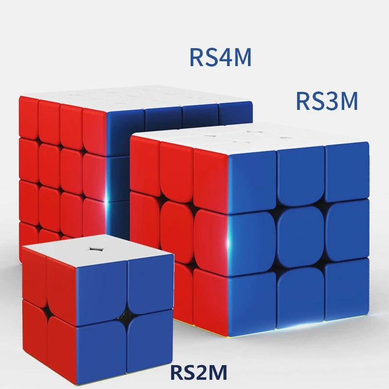 MoYu RS3M 2020 큐브 3X3X3 마그네틱 큐브 3x3x3 스피드 매직 큐브 RS2M 2x2 RS4M 4x4 큐브 RS3M 2020 마그네틱 큐브 3*3 퍼즐 큐브 RS3M 2020 Magnetic Cube 3*3 Puzzle cubes