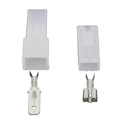 1 Pin 6.3 Series Car & Motorcycle Connector White Plastic Plug With Terminal DJ70121-6.3-11/21 1P Connector