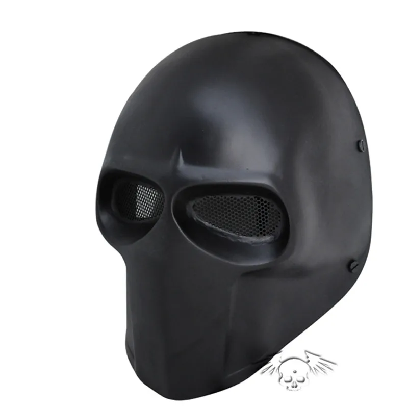 US Tacitcal Face Mask fibra di vetro softair Paintball Movie Creepy Costume Party Cosplay maschere per casco di Halloween nere