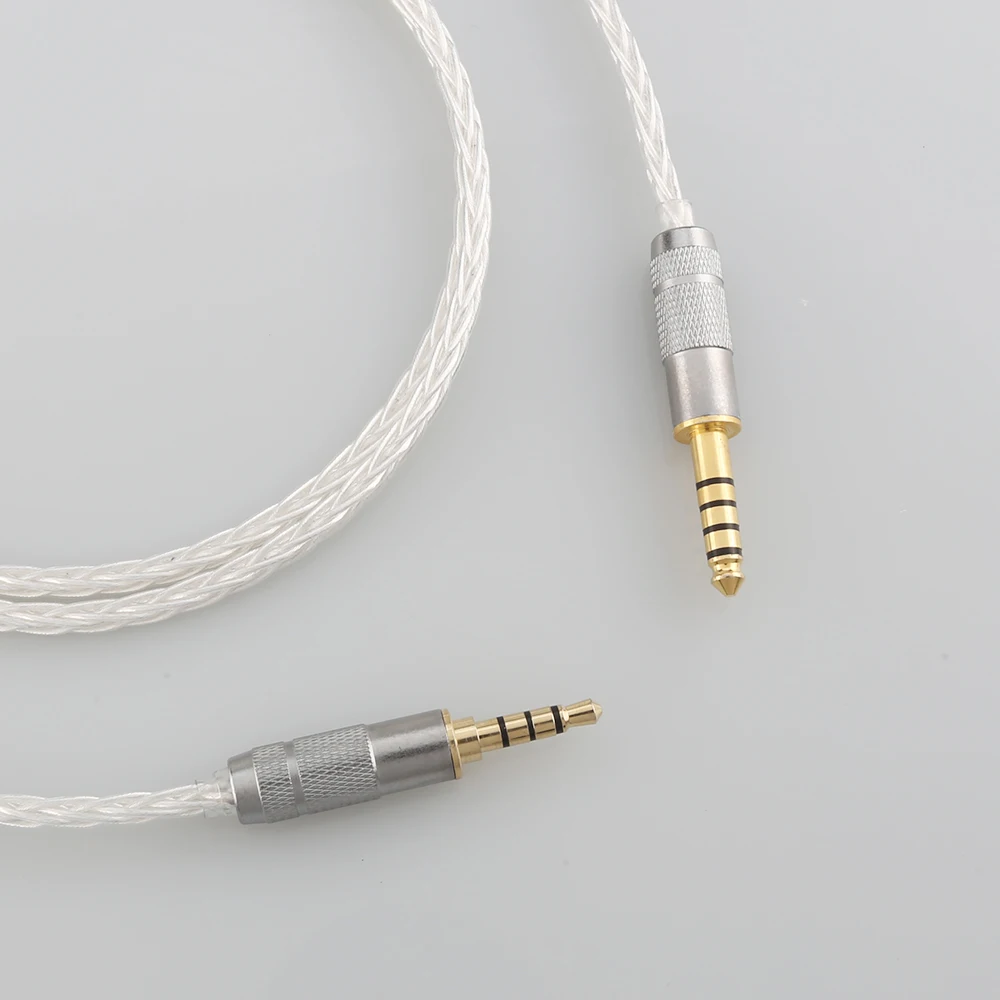 HiFi 3.5mm Balanced to 4.4MM Balanced Male aux male audio input cable speaker line for Headphone sound pc earpiece