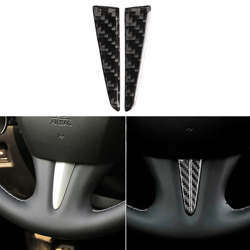 1pair Carbon Fiber Steering Wheel for Infiniti Q50 Q60 accessories Decorative Interior trim Car sticker 2013 2014 2016 2017 57BA