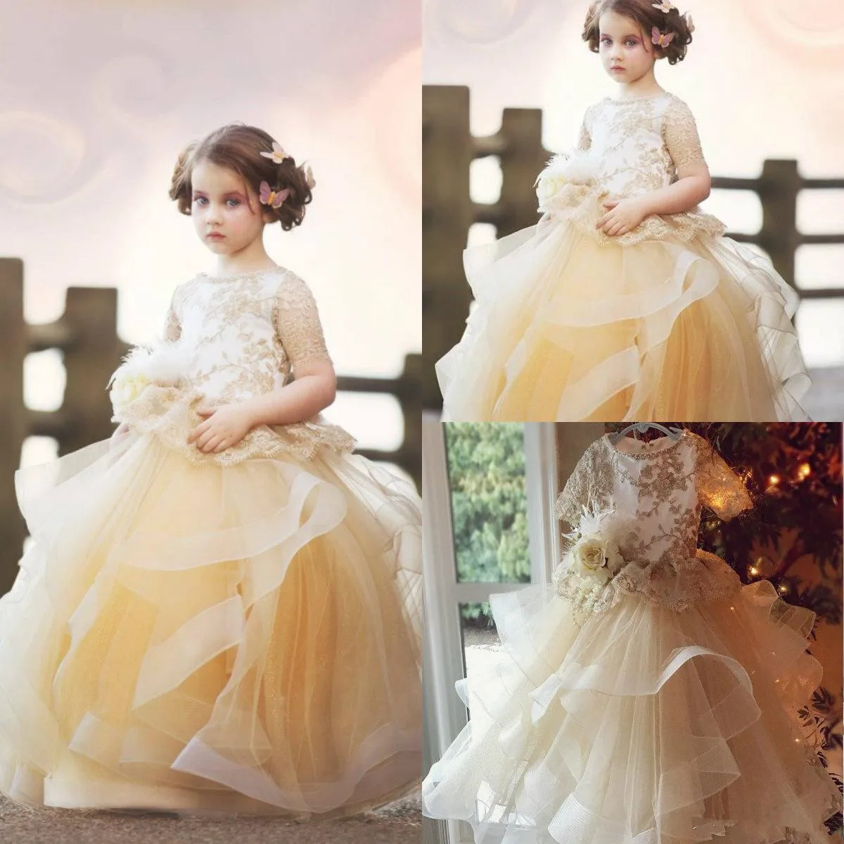 

Flower Girl Dress White A-Line Bow Sash Sleeveless Solid O-Neck Girls First Communion Dress Hot Sale Vestido De Comunion