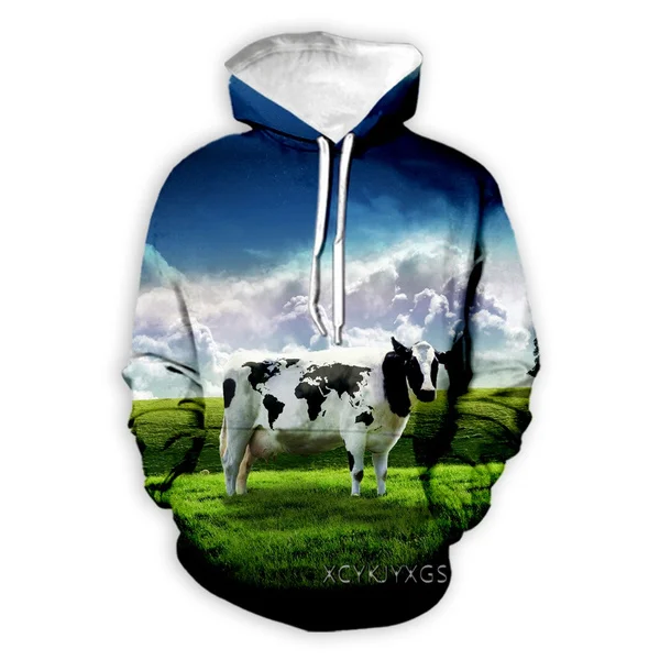 

Funny Cow 3D Print Causal Clothing New Fashion Men Women Hoodies Plus size S-7XL harajuku man hoodies