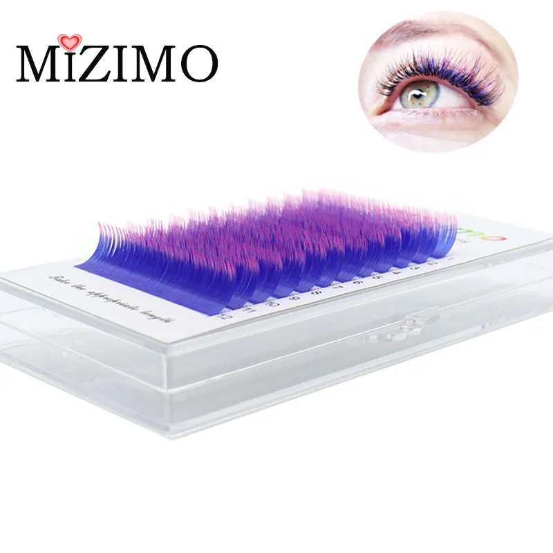 MIZIMO 12 Reihen Von Blüte Gepfropft Falsche Wimpern, 0.07/0,1mm,C/D, 8 zu 15mm in Länge. Make-up, Reifen Rrubber, Natürliche Weichheit