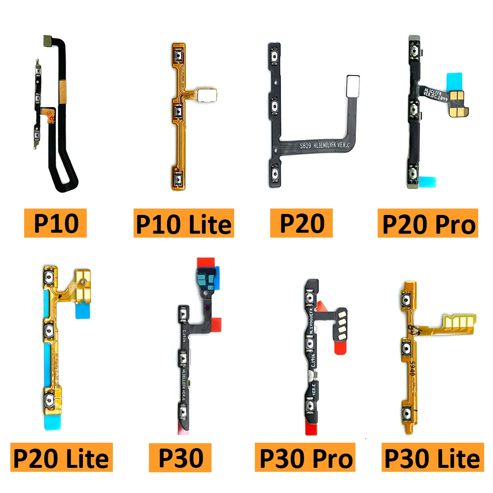 New Power On Off Side Key Button Volume Button Flex Cable Ribbon For Huawei P10 P20 P30 P40 Lite Pro P40 Lite 5G P40 Lite E