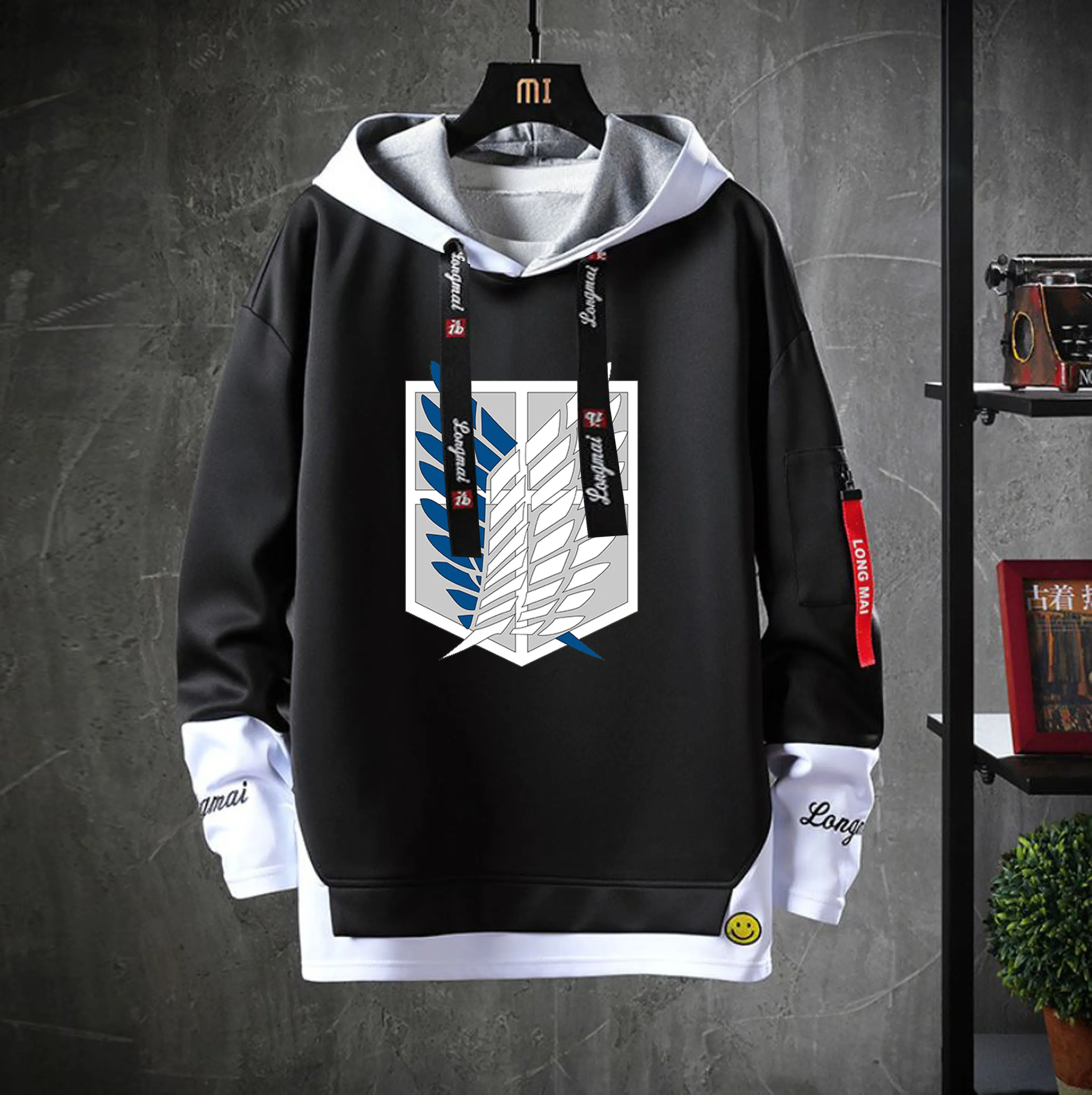 Anime Sword Art Online Hooded SAO  Costume Hoodie Unisex Casual Fake Two-Piece Sweatshirt Teenagers jacket  coat